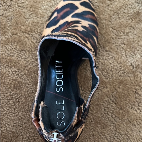 Sole Society Animal Print Ankle Booties - Picture 4 of 6